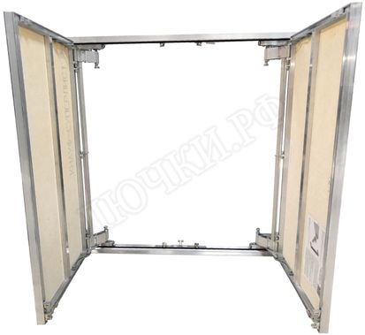 Люк под плитку Нажимной Мега Алюм 2.0, 2 створки Люк под плитку Нажимной Мега Алюм 2.0, 2 створки