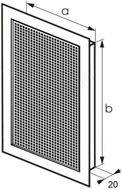 Решетка металлическая с перфорацией 3*5 мм врезная Решетка металлическая с перфорацией 3*5 мм врезная