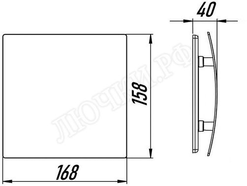 Вытяжной вентилятор Awenta System+, Silent, 100, KWS100T, PEGB100M, Чёрный матовый стекло Вытяжной вентилятор Awenta System+, Silent, 100, KWS100T, PEGB100M, Чёрный матовый стекло